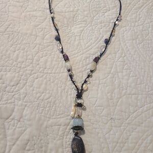 Chico's Elegant Necklace with Blue and Purple Accents